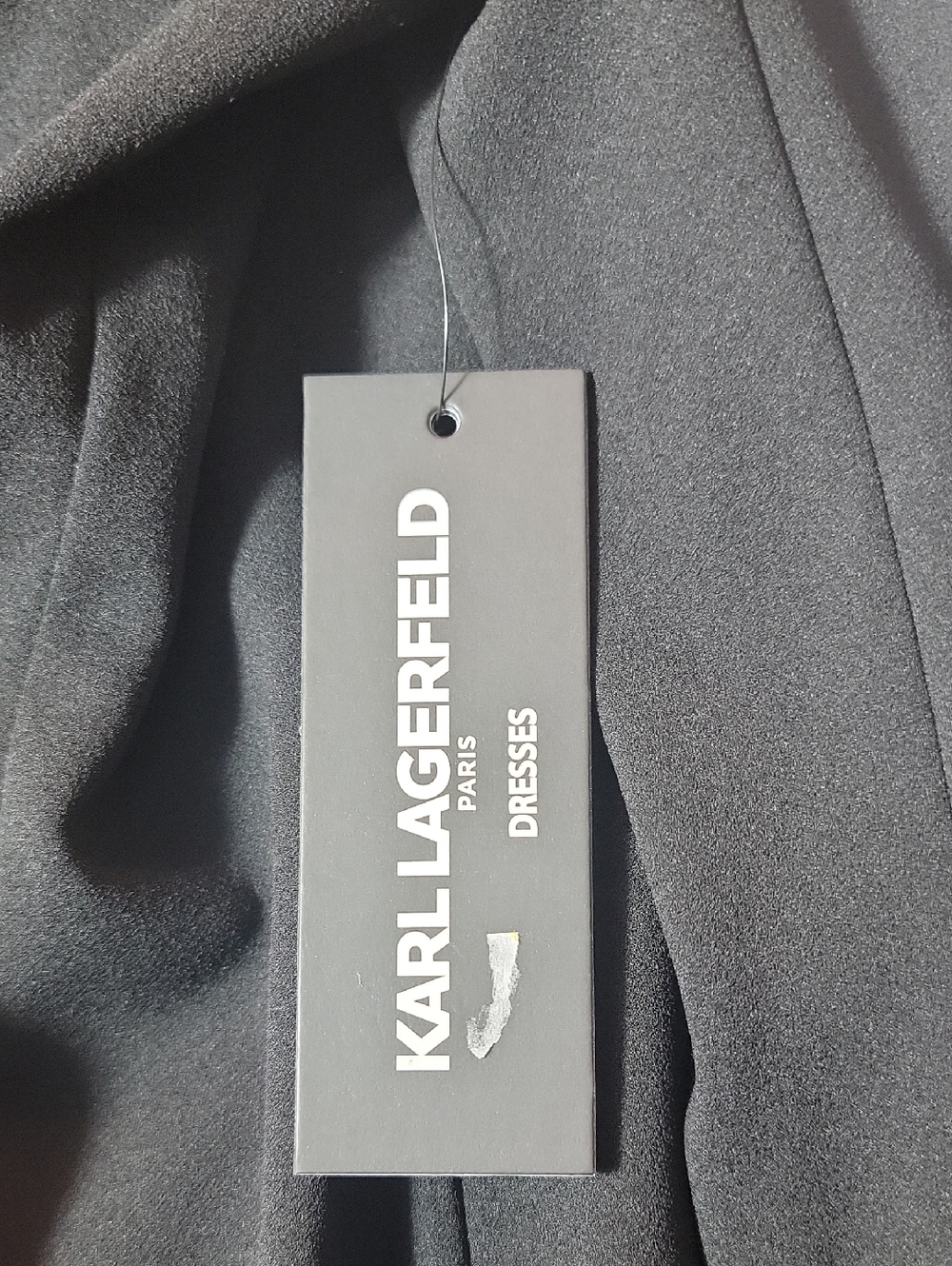 Karl Lagerfeld Black Double-Breasted Ruffle-Hem Blazer Dress Size 6 - Picture 10 of 15